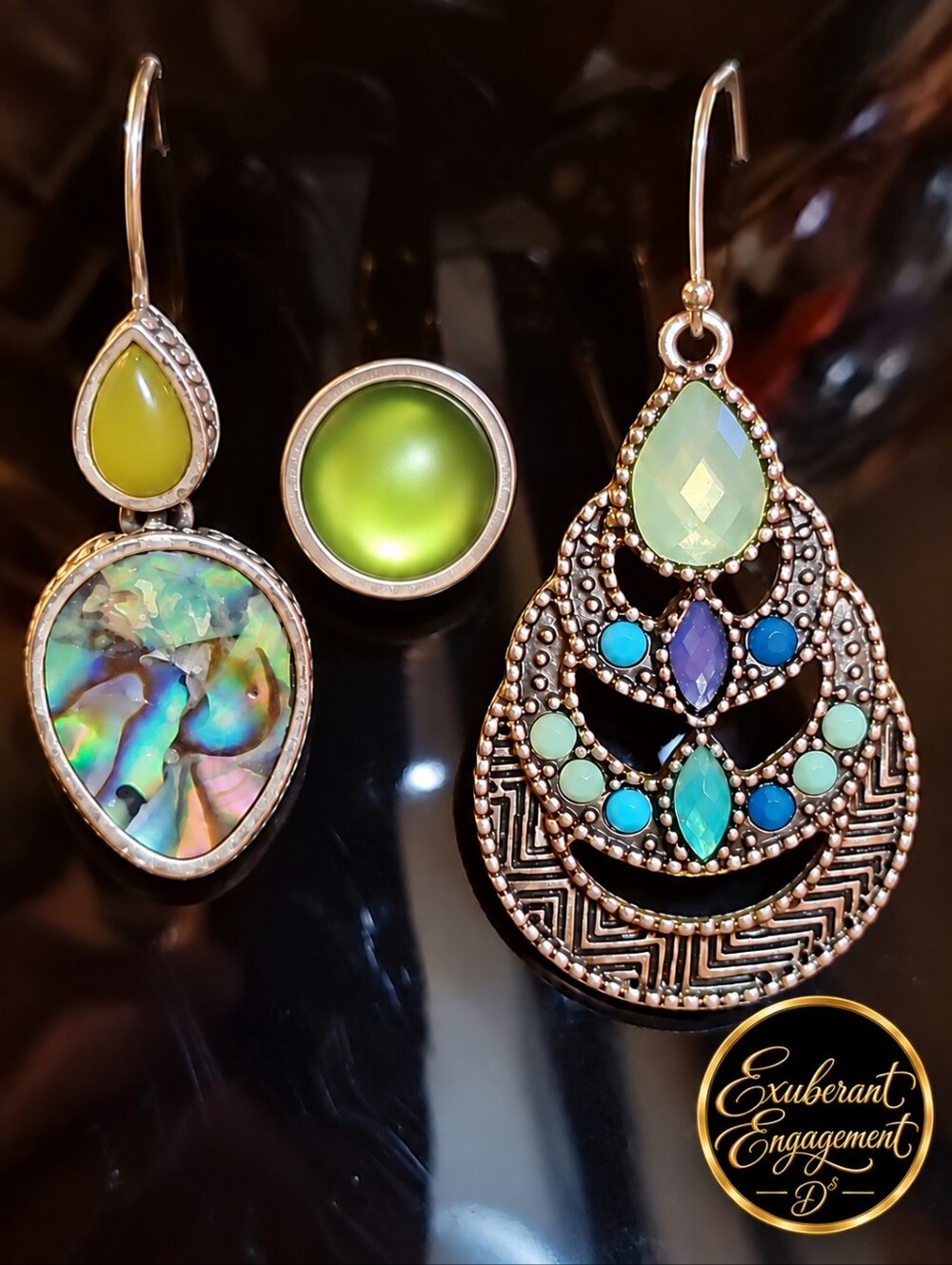 Bold & Bohemian: The Ultimate Mismatched 3-Piece Earring Trio